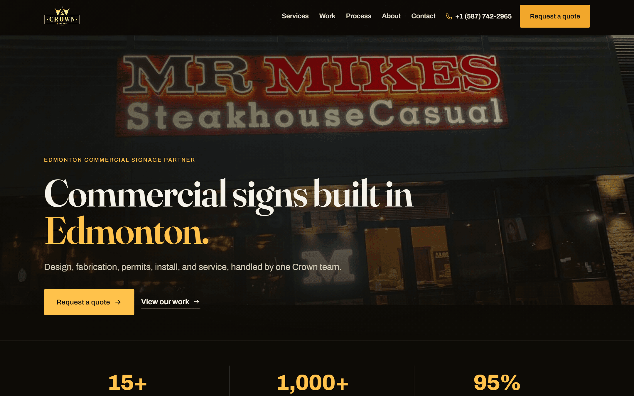 Crown Signs website